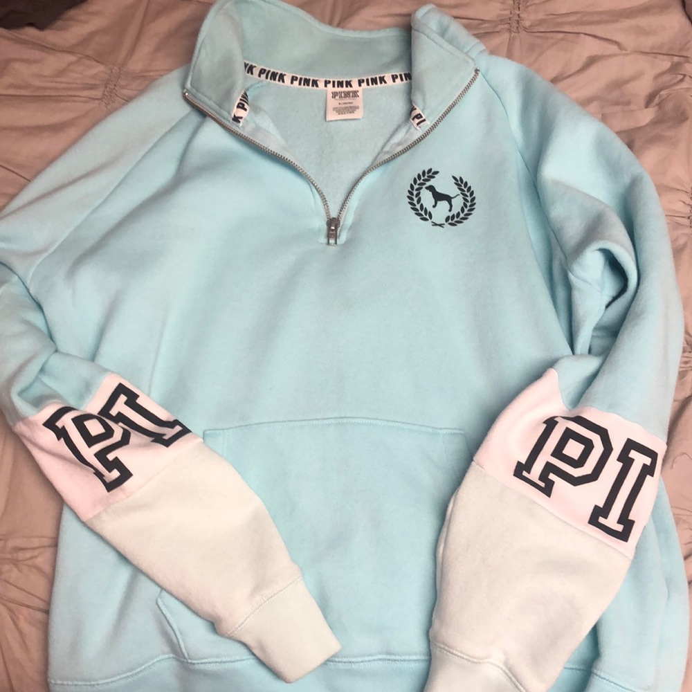 Pink 3/4 zip sweatshirt